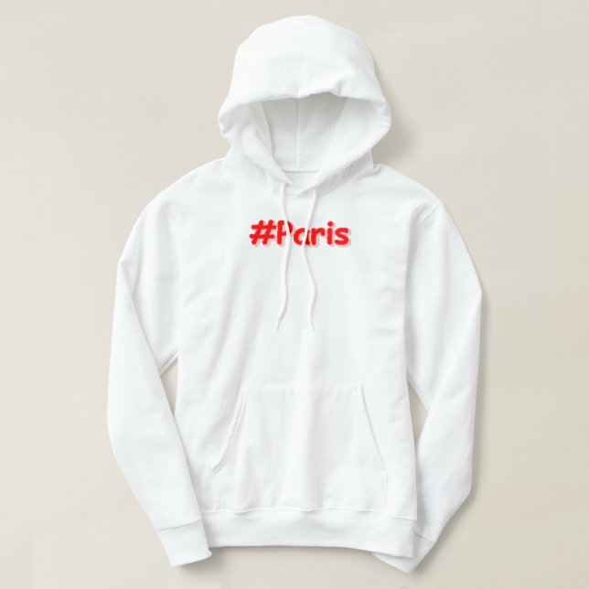 "#Paris" Cute Design. Buy Now Hoodie (Design Front)