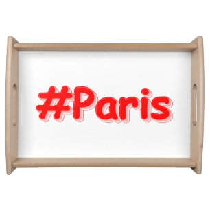 "#Paris" Cute Design. Buy Now Serving Tray