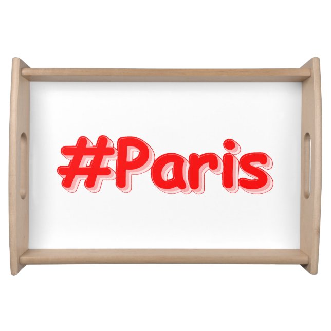 "#Paris" Cute Design. Buy Now Serving Tray (Front)