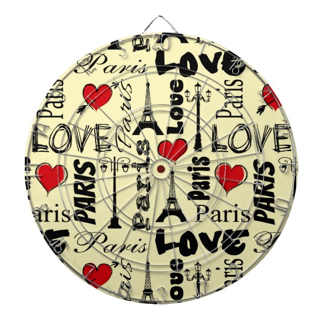 Paris Dartboard With Darts (Front)