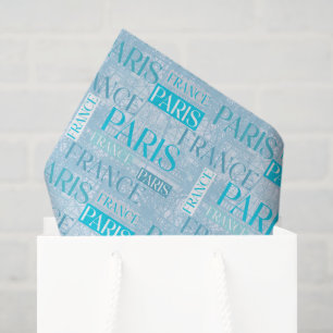 Paris Decoupage Blue Tissue Paper