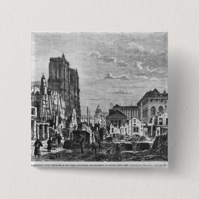 Paris, demolition of a part of the Cite Button (Front)