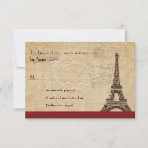 Paris Destination Wedding Response