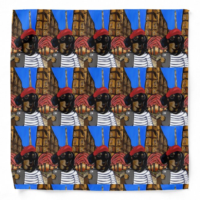Paris Doxie Bandana (Front)