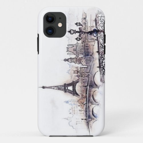 Paris drawing iPhone 11 case