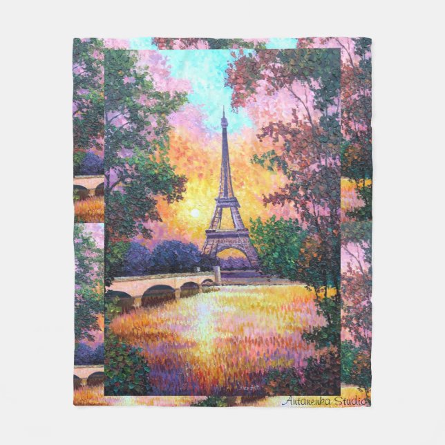 "Paris Dream" Fleece Blanket (Front)
