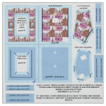 Paris Eiffel fabric swatch make photo frame brooch
