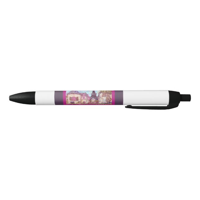 Paris Eiffel Inspired Pointillist Art Pen (Bottom)