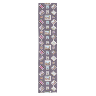 Paris Eiffel inspired postage gray table runner