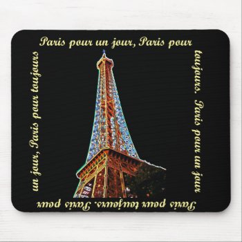 Paris Eiffel Mousepad by nitsupak at Zazzle