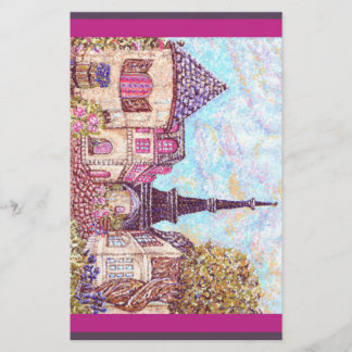 Paris Eiffel Towe landscape pointillism stationery