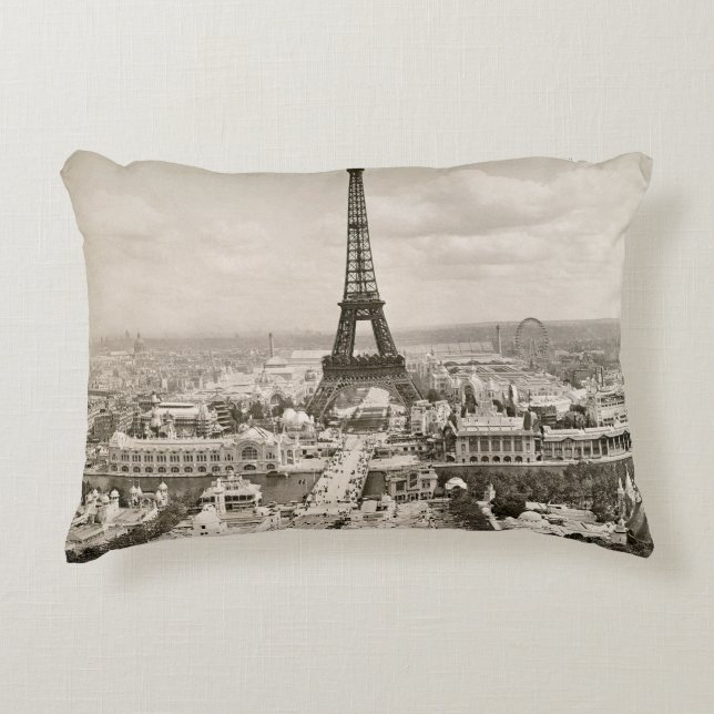 Paris: Eiffel Tower, 1900 Accent Pillow (Front)