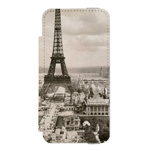 Paris Eiffel Tower 1900 Wallet Case For iPhone SE55s