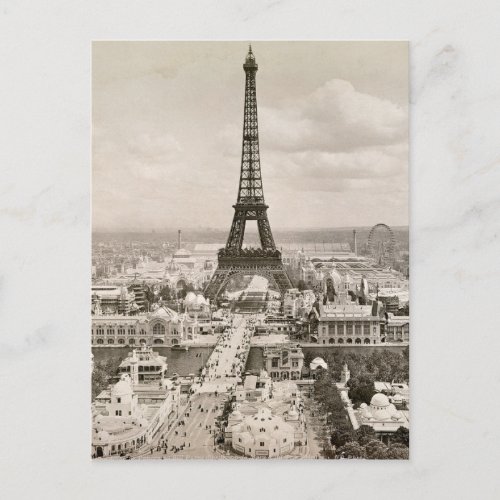 Paris Eiffel Tower 1900 Postcard