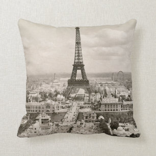 Paris: Eiffel Tower, 1900 Throw Pillow