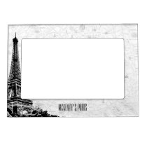 Paris Eiffel Tower Add Your Name Magnetic Photo Frame