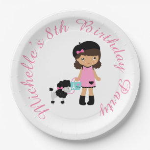 Paris Eiffel Tower African American Paper Plates