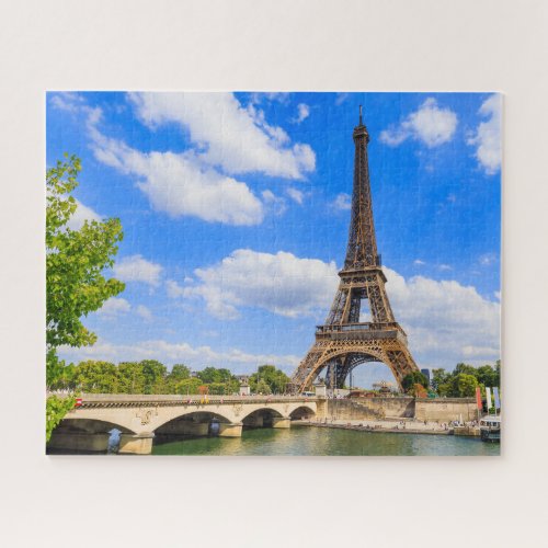 Paris Eiffel Tower and river Seine France Jigsa Jigsaw Puzzle