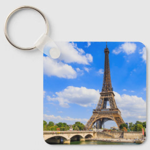 Paris, Eiffel Tower and river Seine, France. Keychain