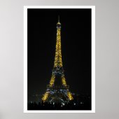 Paris, Eiffel tower at night Poster | Zazzle