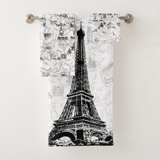 Paris Eiffel Tower Bath Towel Set