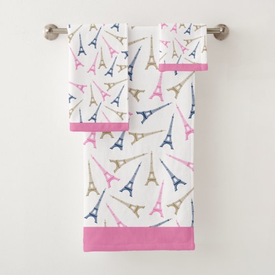 Paris Eiffel Tower Bath Towel Set
