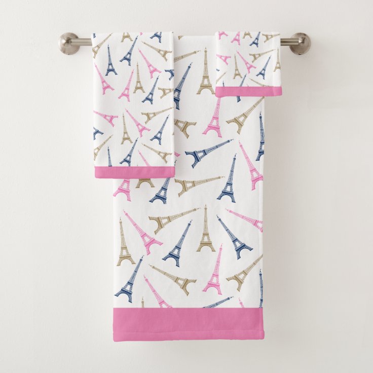 Paris Eiffel Tower Bath Towel Set Zazzle