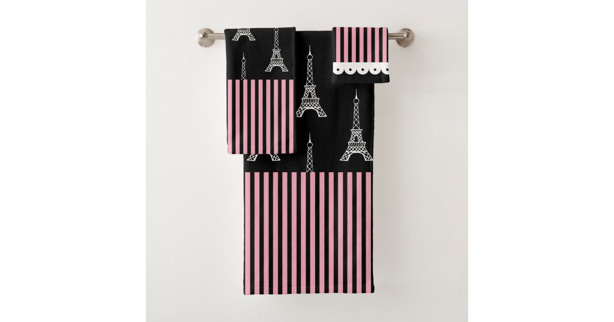 Paris Eiffel Tower Bath Towels Set Gift Zazzle