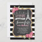 Paris Eiffel Tower Birthday Party Invitation