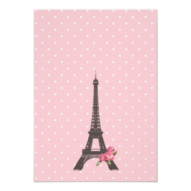 Paris Eiffel Tower Birthday Party Invitation