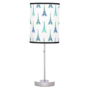 Paris Eiffel Tower Blue Green Table Lamp
