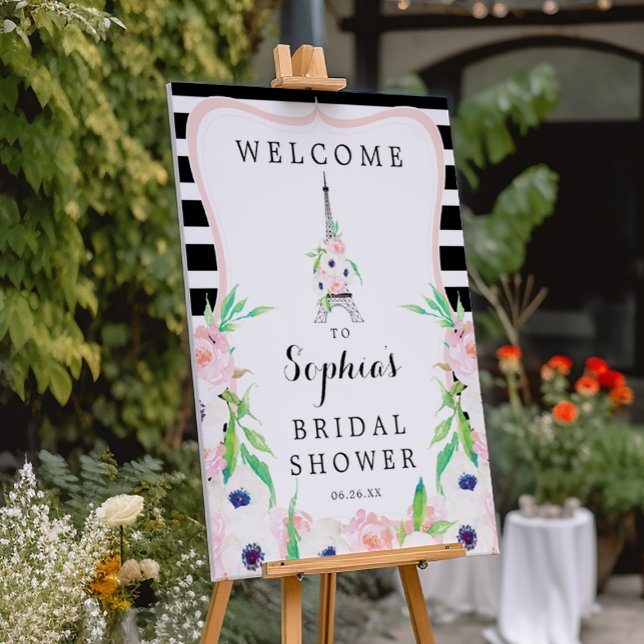 Paris, Eiffel Tower Bridal Shower Welcome Sign (Creator Uploaded)