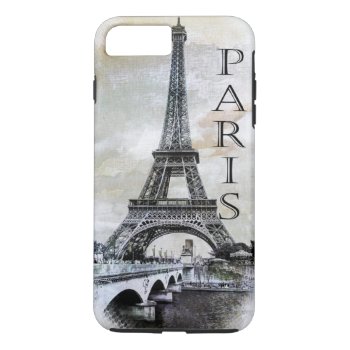 Paris Eiffel Tower Iphone 8 Plus/7 Plus Case by jonicool at Zazzle