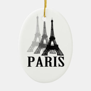 Paris Eiffel Tower Ceramic Ornament
