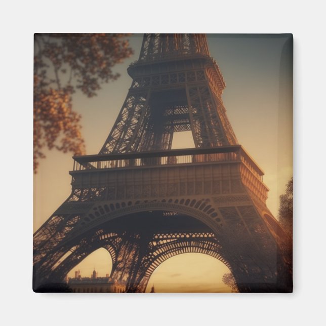  Paris Eiffel Tower Close Up Magnet  (Front)