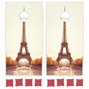 Paris Eiffel Tower Cornhole– France Travel Design. Cornhole Set