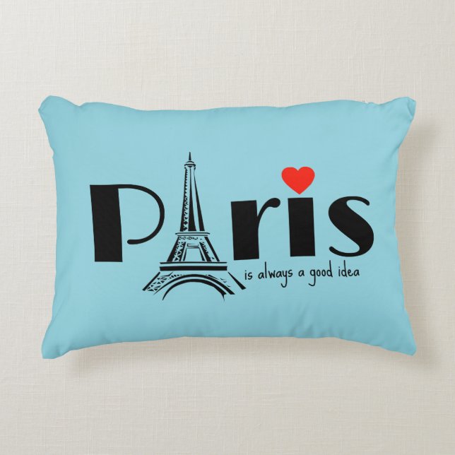 Paris Eiffel Tower Design  Accent Pillow (Front)