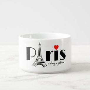 Paris Eiffel Tower Design Chili Bowl