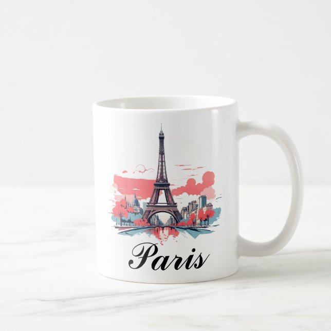 Paris Eiffel Tower Design Mug (Right)
