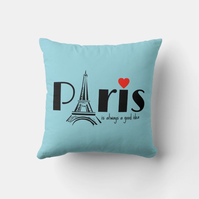 Paris Eiffel Tower Design  Throw Pillow (Back)