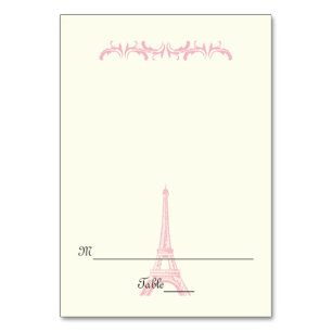 Paris Eiffel Tower destination wedding escort card