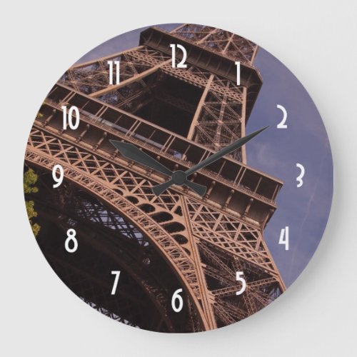 Paris Eiffel Tower Famous Landmark Photo Large Clock