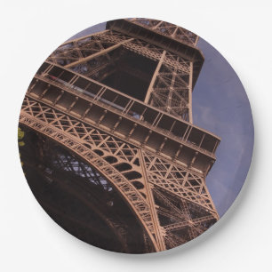 Paris Eiffel Tower Famous Landmark Photo Paper Plates