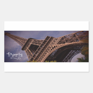 Paris Eiffel Tower Famous Landmark Photo Rectangular Sticker