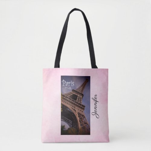 Paris Eiffel Tower Famous Landmark Photo Tote Bag