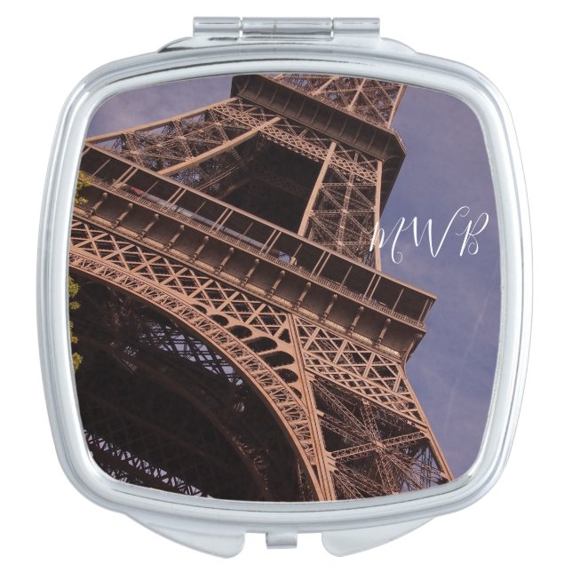 Paris Eiffel Tower Famous Landmark Photo Vanity Mirror (Front)