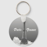 Paris Eiffel Tower Floats In Cloud Keyring at Zazzle