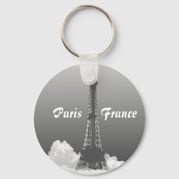 Paris Eiffel Tower Floats In Cloud Keyring by DigitalDreambuilder at Zazzle