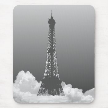 Paris Eiffel Tower Floats In Cloud Mousepad by DigitalDreambuilder at Zazzle