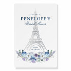 Paris Eiffel Tower Florals Bridal Shower Welcome